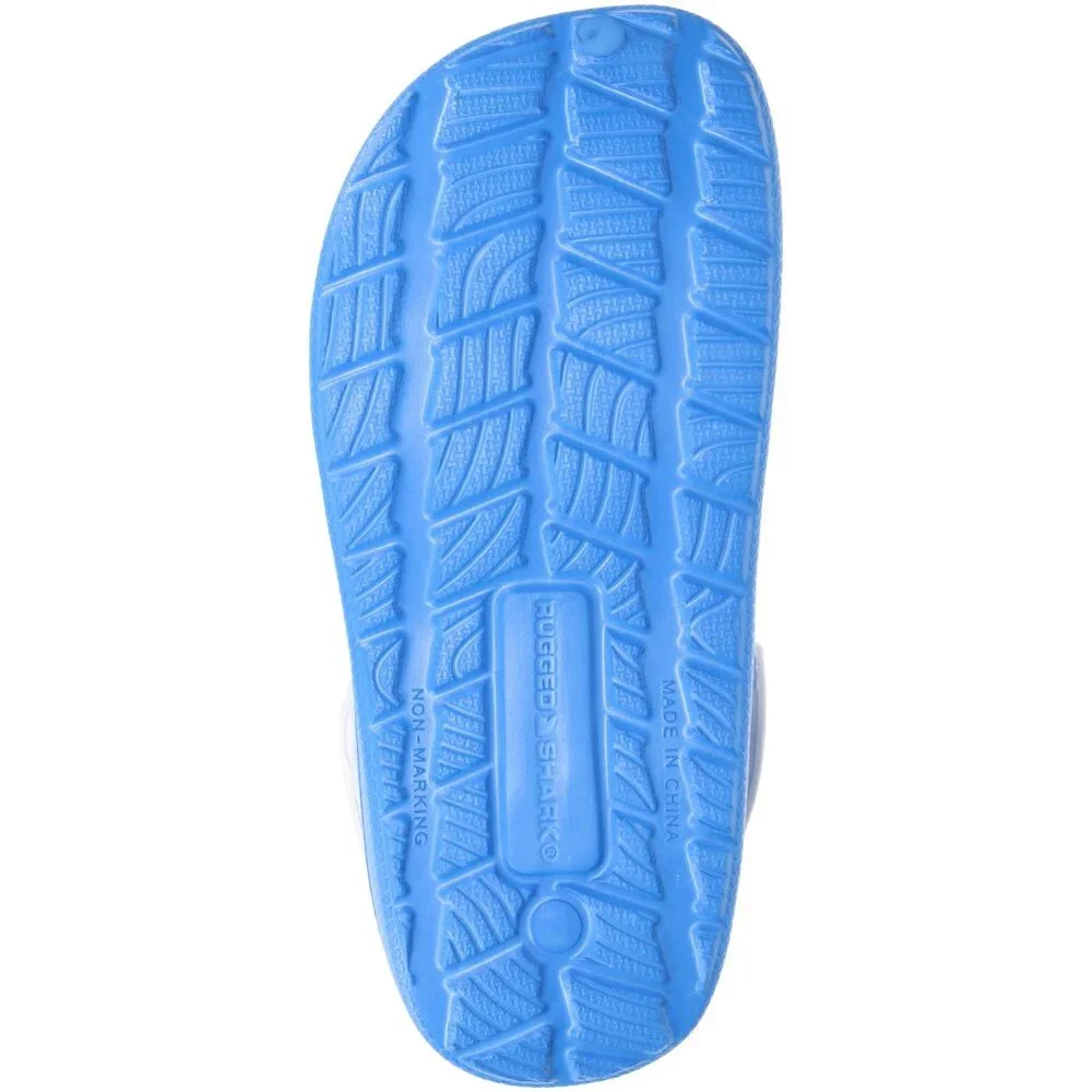 Rugged Shark Men's Clogs SIZE 10 Azure Blue Sandals Waterproof Floatable NEW